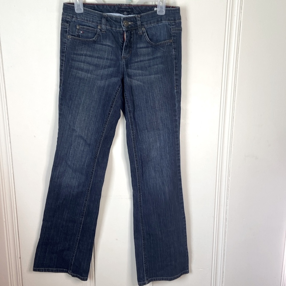 Tommy Hilfiger Womens Modern Rise Bootcut Blue Denim Jeans Size 6